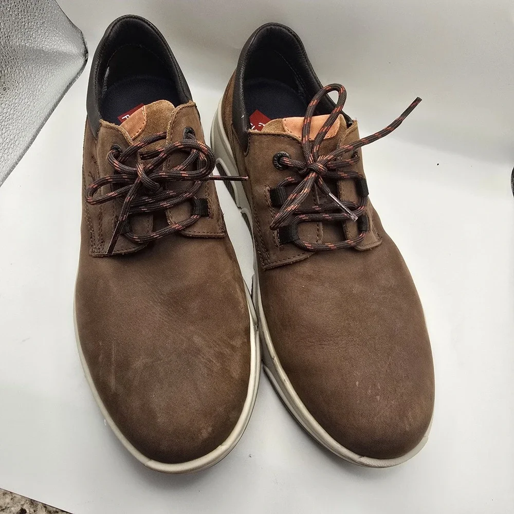 Fluchos Kansas F1345 Mens Casual Leather Sneakers Size 42 US Mens 9 Brown